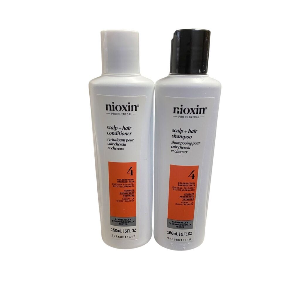 Nioxin System‎ 4 Shampoo Conditioner Set 150 mL Thinning Hair New Unseal